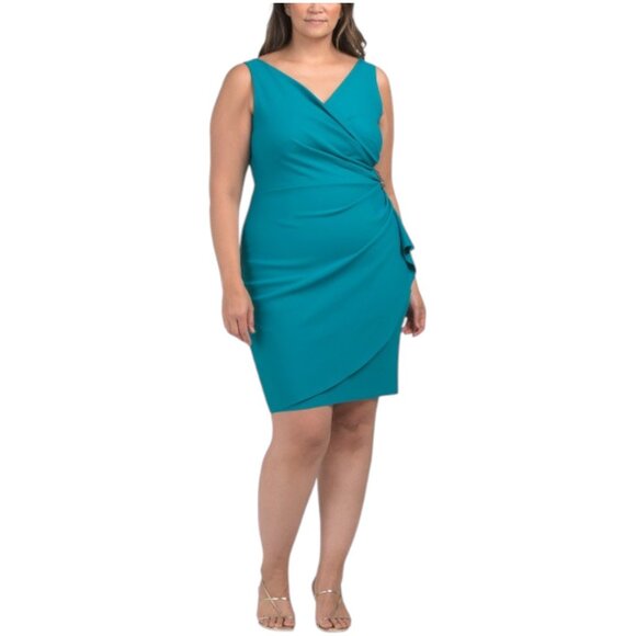 ALEX EVENINGS Compression Side Ruched Dress - Picture 1 of 3